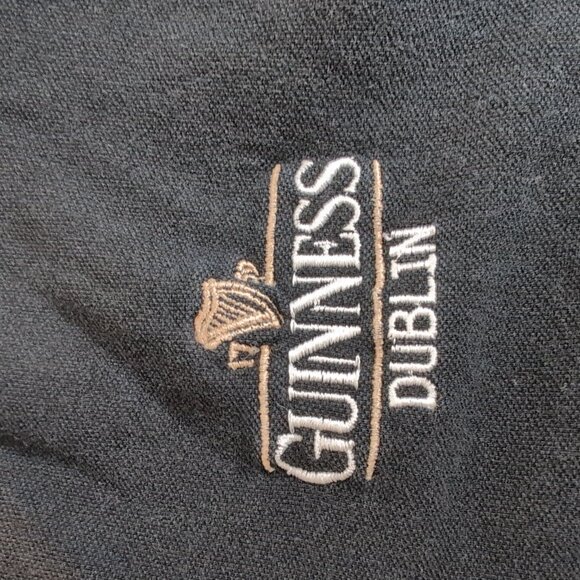 Official Guinness Merchandise Men's Black Polo Dublin Short Sleeve, Size Large - Picture 5 of 8